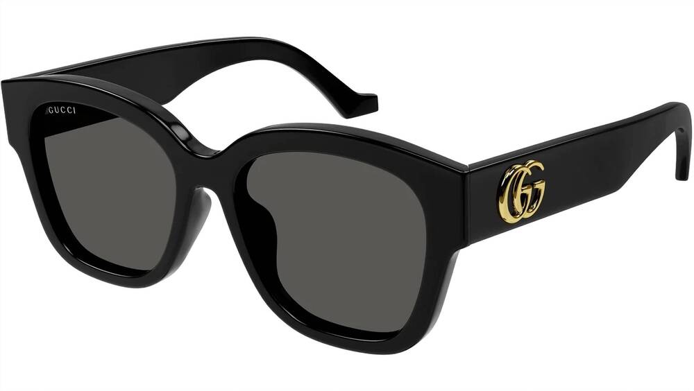 NEW GUCCI women's squared sunglasses in black/grey